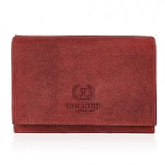 PAOLO PERUZZI Dámska vintage červená kožená peňaženka