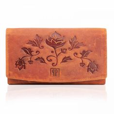 PAOLO PERUZZI Dámska oranžová kožená peňaženka