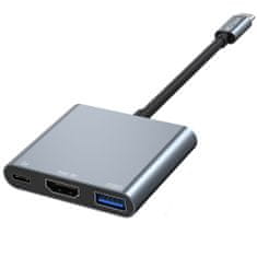 Tech-protect V1 HUB adaptér USB / USB-C / HDMI, šedý