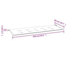 Vidaxl Podložka na záhradnú lavičku 150x50x3 cm, oxfordská látka