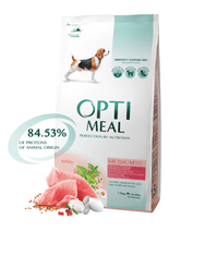 OptiMeal Superpremium 1.5kg pre dospelých psov stredných plemien s morčacim mäsom