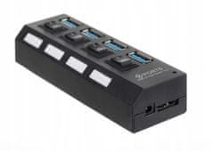 ISO ISO 12269 Mini USB Hub 3.0, 4 porty