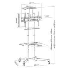 Techly Stojan na LCD 37-70' 145 cm