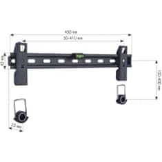 Techly Rameno pre montáž LCD na stenu 55' Slim