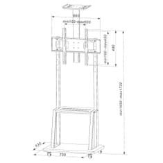 Techly Stojan na LCD 32'-70' 60 kg