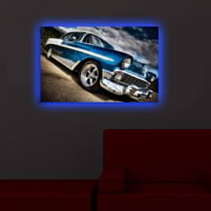 ASIR GROUP ASIR Obraz na plátne CHEVROLET BEL AIR s LED podsvietením 45 cm