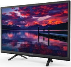 STRONG LED TV 24"/ SRT24HE4023/ HD Ready/ 1366x768/ DVB-T2/C/S2/ H.265/HEVC/ 2x HDMI/ USB/ 12V/ čierna/ F