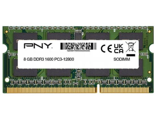 PNY 8GB DDR3 1600MHz / SO-DIMM / CL11 / 1,35V