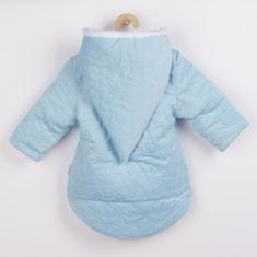 NICOL Zimné dojčenský kabátik s čiapočkou Kids Winter modrý - 68 (4-6m)