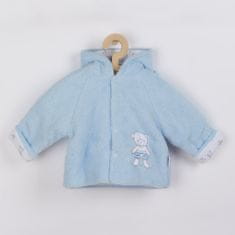 NEW BABY Zimný kabátik Nice Bear modrý - 56 (0-3m)