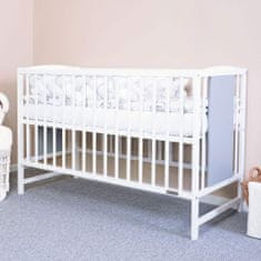 NEW BABY Detská postieľka POLLY bielo-šedá
