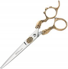Enzo WOLF - Nůžky pro praváky 5,5 Lumens, offsetové kadeřnické nůžky pro stříhání vlasů do salonu, řada Professional.