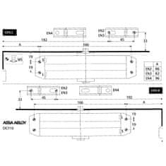 Assa Abloy Zatvárač dverí 80 kg biely DC110