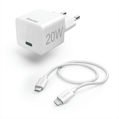 HAMA set: rýchla USB nabíjačka USB-C PD 20 W + kábel USB-C Lightning 1 m