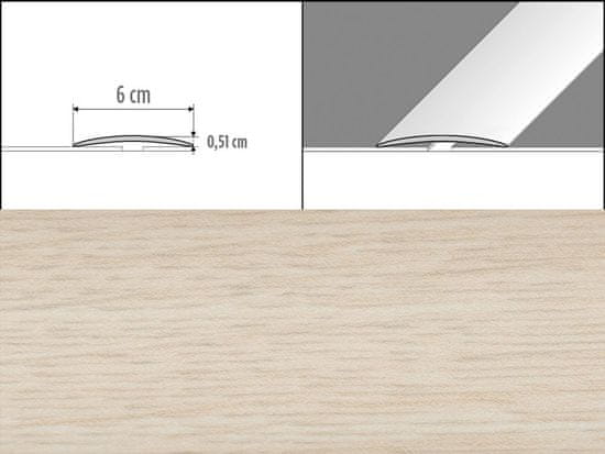 Effector Prechodové lišty A70 - SAMOLEPIACE šírka 6 x výška 0,51 x dĺžka 100 cm - dub jasmínový