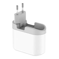 Budi Univerzálna sieťová nabíjačka Budi 328E, USB + USB-C, 18 W + adaptéry EÚ/UK/USA (biela)