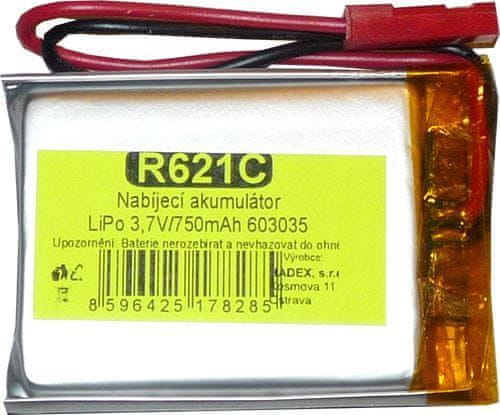 HADEX Akumulátor LiPo 3,7V/750mAh 603035 /Nabíjacia batéria Li-Pol/