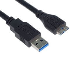 HADEX Kábel USB 3.0 konektor USB A/Micro-USB typ B 0,5m