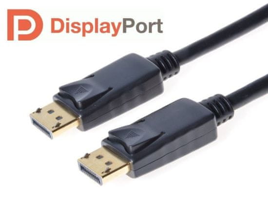 HADEX PremiumCord DisplayPort 1.2 prípojný kábel M/M, pozlátené kon., 1,5m