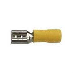 HADEX Faston-zdierka 6,3mm žltá pre kábel 4-6mm2