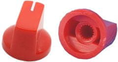 HADEX Prístrojový gombík KN19 19x14, 5mm, hriadeľ 6mm, červený
