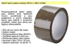 HADEX Lepiaca páska - izolepa hnedá 48mm/66m