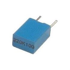 HADEX 220n/100V, zvitkový kondenzátor radiálny, RM=5mm