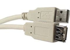 HADEX Kábel USB-A male / USB-A female, 2.0, dĺžka 1,8m