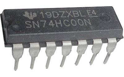 HADEX 74HC00N 4x 2 vstup NAND , DIL14 /7400/