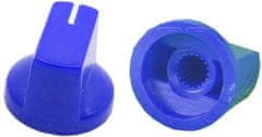 HADEX Prístrojový gombík KN19 19x14, 5mm, hriadeľ 6mm, modrý