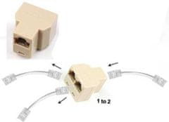 HADEX Modulárne rozbočenie 8P8C RJ45 1x female/2x female