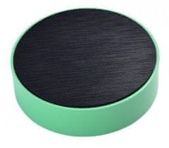 HADEX Krabička plastová kruhová, 100x32mm, čierna/zelená ABS