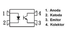 HADEX PC817B optočlen 5kV CTR 130-260% DIP4 = KP1010B