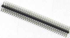 HADEX Jumper lišta 2x40 pin s rozstupom 2,54mm pre PCB uhlová