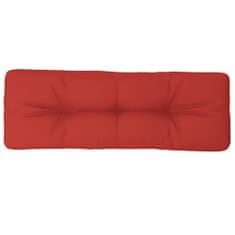 Vidaxl Podložka na paletový nábytok, červená 120x40x12 cm, látka