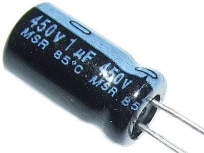 HADEX 1u/450V 85°C 8x12x3, 5mm, elektrolyt.kondenzátor radiálny