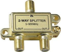 HADEX Rozbočovač IN/2x OUT 5-900 MHz s F konektormi