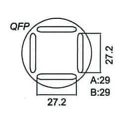 HADEX Nadstavec na vyfúkavačku QFP 27,2x27,2mm