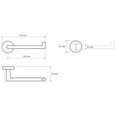 SAPHO X-ROUND WHITE držiak toaletného papiera, biela mat XR703W - Sapho