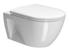 SAPHO PURA závesná WC misa, Swirlflush, 55x36cm, biela ExtraGlaze 880711 - Sapho