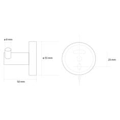 SAPHO X-ROUND GOLD dvojháčik, zlato mat XR202GB - Sapho