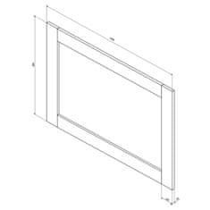 SAPHO BRAND zrkadlo 100x80x3cm, morený smrek BA056S - Sapho