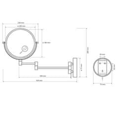 SAPHO X-ROUND WHITE závesné kozmetické zrkadlo ? 180 mm, biela XR006W - Sapho