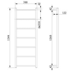 SAPHO SHICK nástenný držiak uterákov 500x1344 mm, okrúhly, chróm SH500 - Sapho