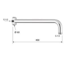 SAPHO Sprchové ramienko okrúhle, 400mm, zlato BR517 - Sapho