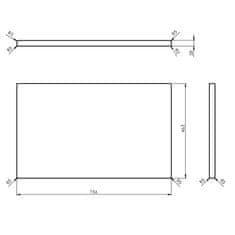 SAPHO WOODY doska 756x28x463mm, masív prírodný dub WDS750-70 - Sapho