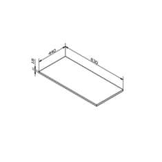 SAPHO Doska DTDL 830x18x440mm, biela lesk DT083-3030 - Sapho