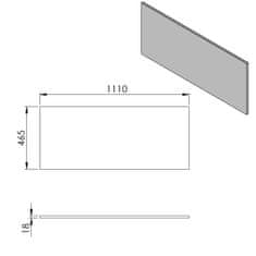 SAPHO CIRASA doska DTDL 111x1, 8x46, 5cm, borovica rustik CR111-1616 - Sapho