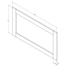 SAPHO BRAND zrkadlo 130x70x3cm, morený smrek BA061S - Sapho