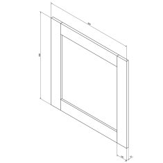 SAPHO BRAND zrkadlo 80x80x3cm, morený smrek BA051S - Sapho